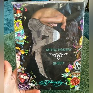 Ed Hardy Tattoo Hosiery Tights Size S